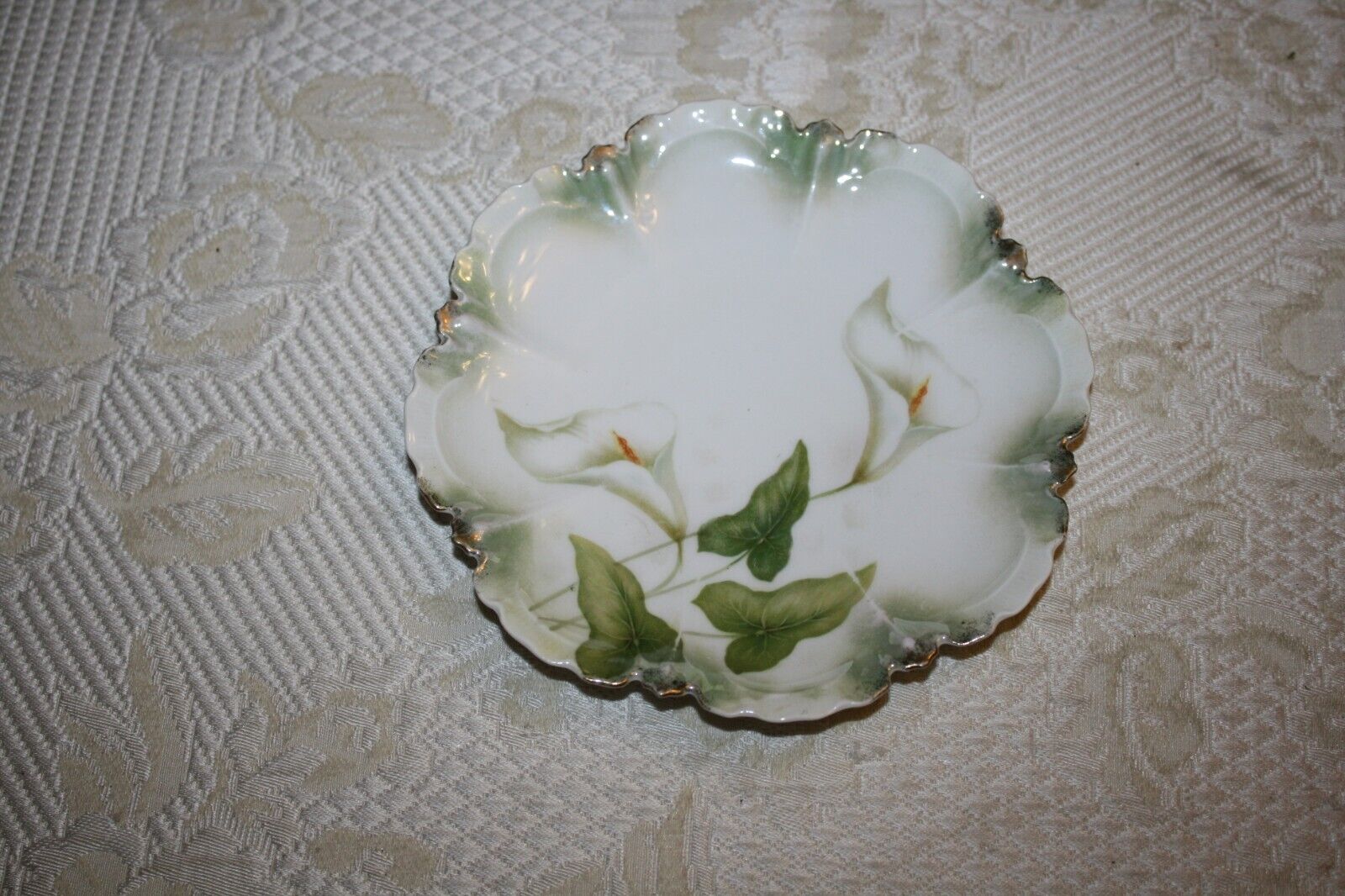 Dessert / Salad Plate Scalloped Edge Germany Calla Lily RS Prussia