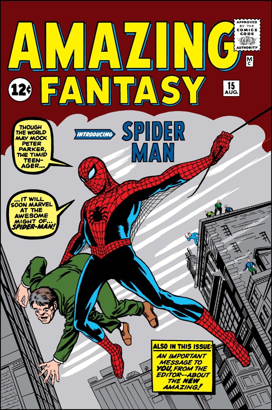 13x19 Amazing Fantasy #15 Comic Cover Replica Poster Print Marvel Spiderman  679