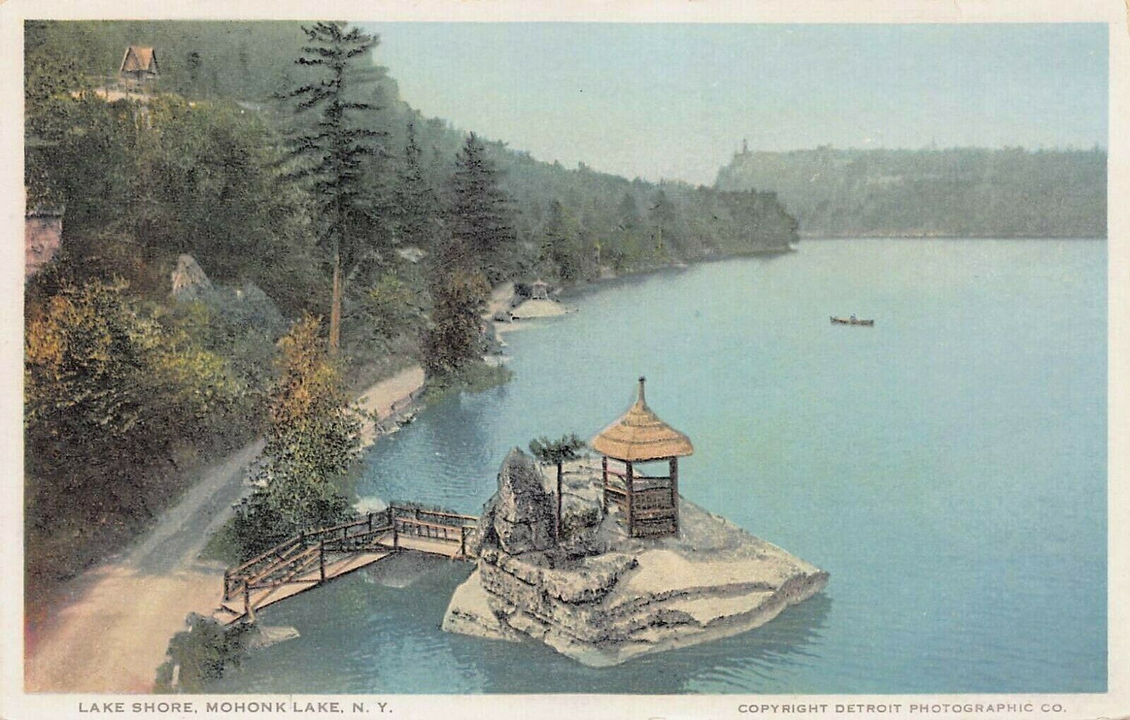 Lake Shore, Mohonk Lake, N.Y.,  Early Postcard, Unused, Detroit Photographic Co.