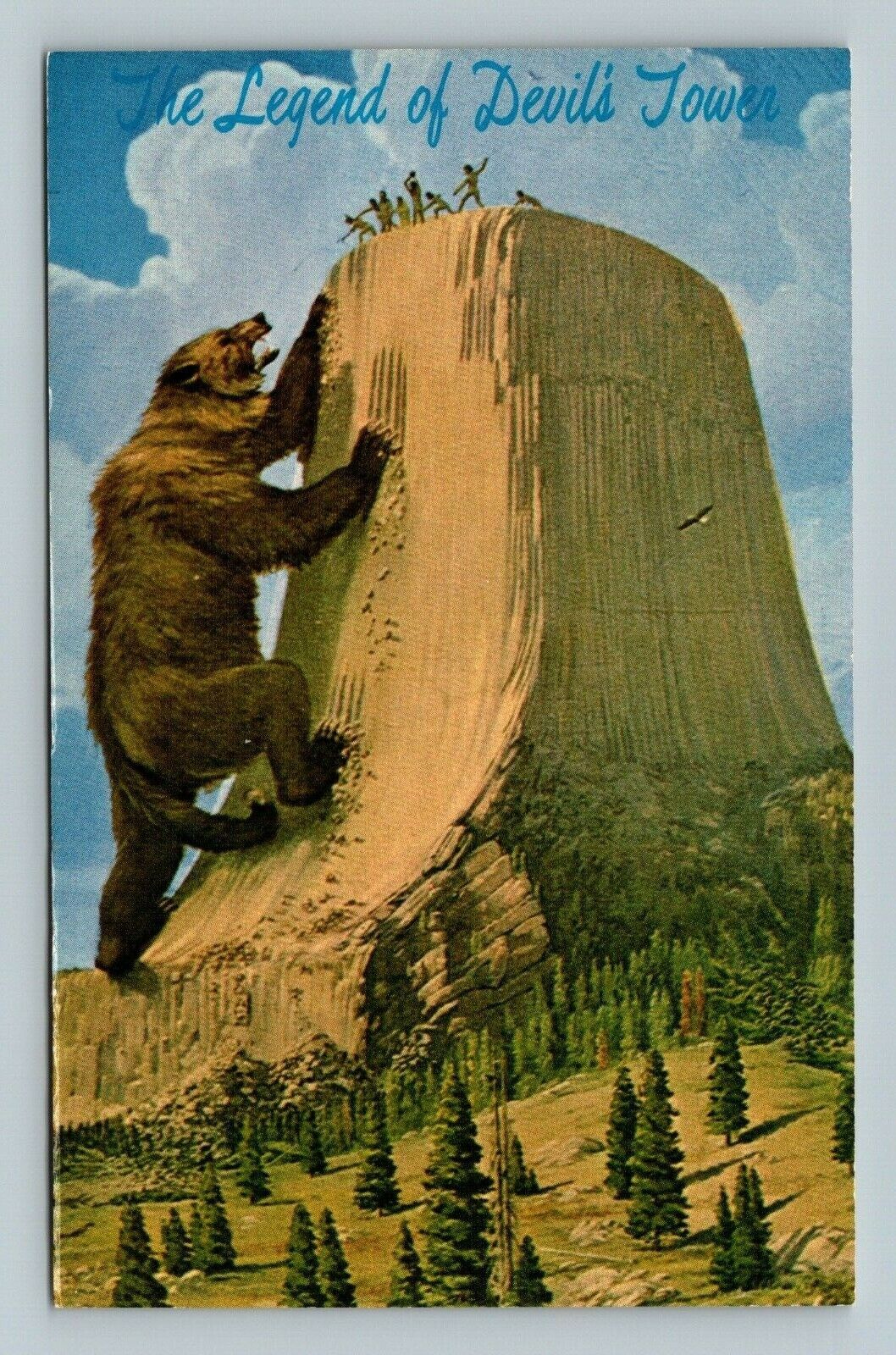 The Legend of Devil's Tower National Monument Folklore Postcard