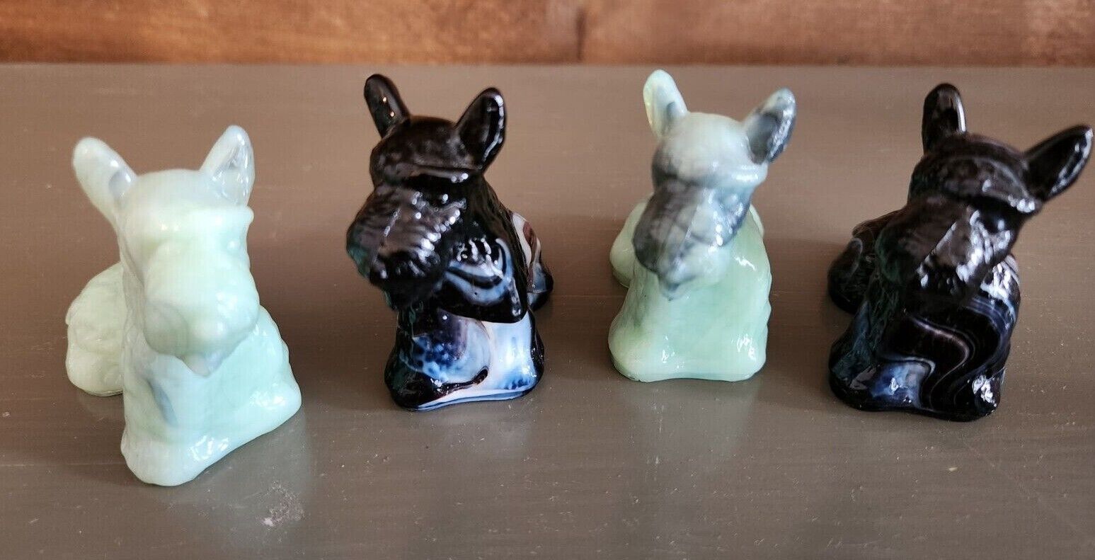 Slag Glass Scottie Dog Collectible Figurine - Your Choice of Color