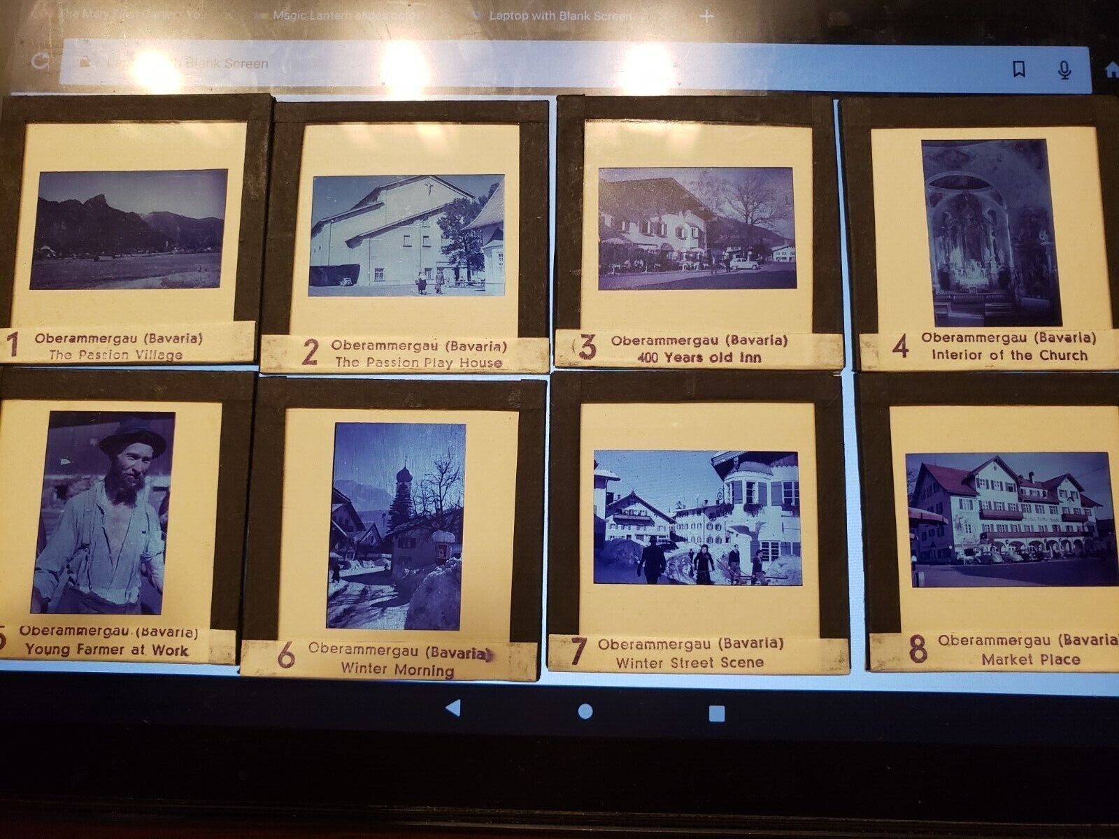 50 Color Magic Lantern Slides of the Passion Play Oberammergau 1950