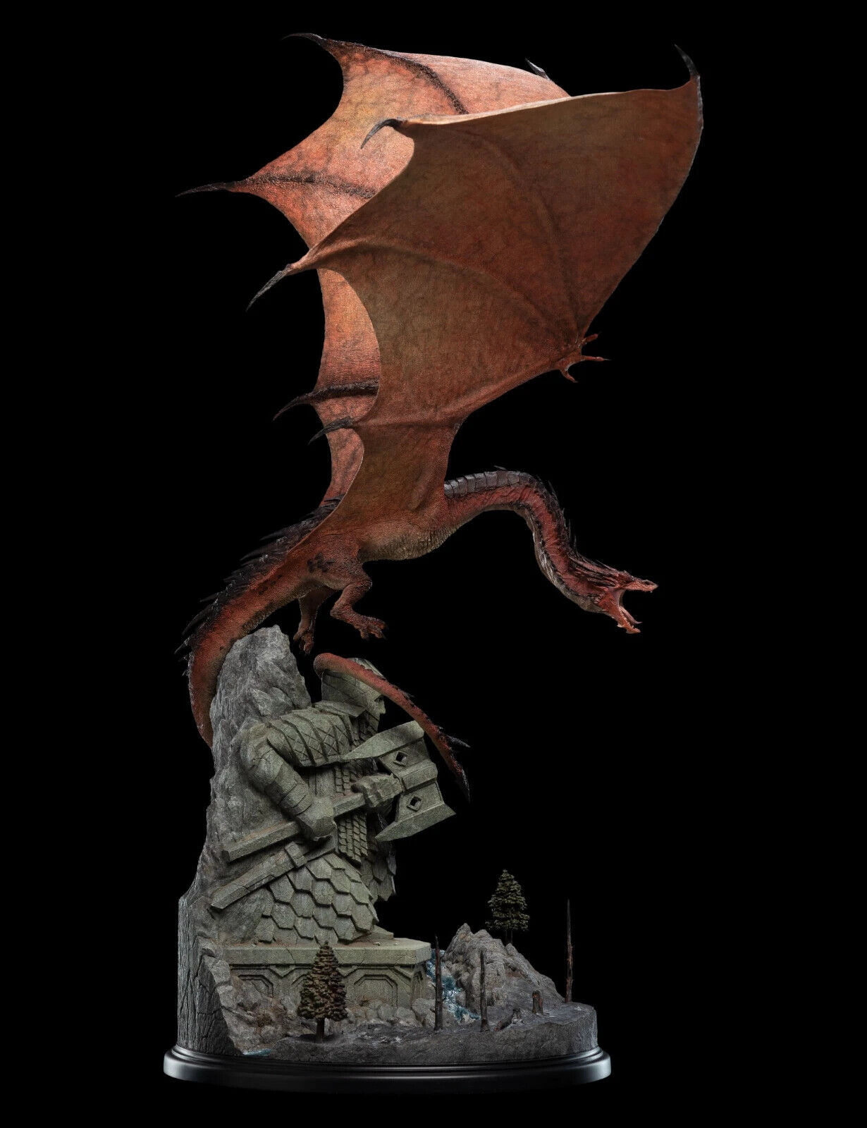 Weta Lord the Rings The Hobbit Smaug the Fire-Drake Statue SEALED