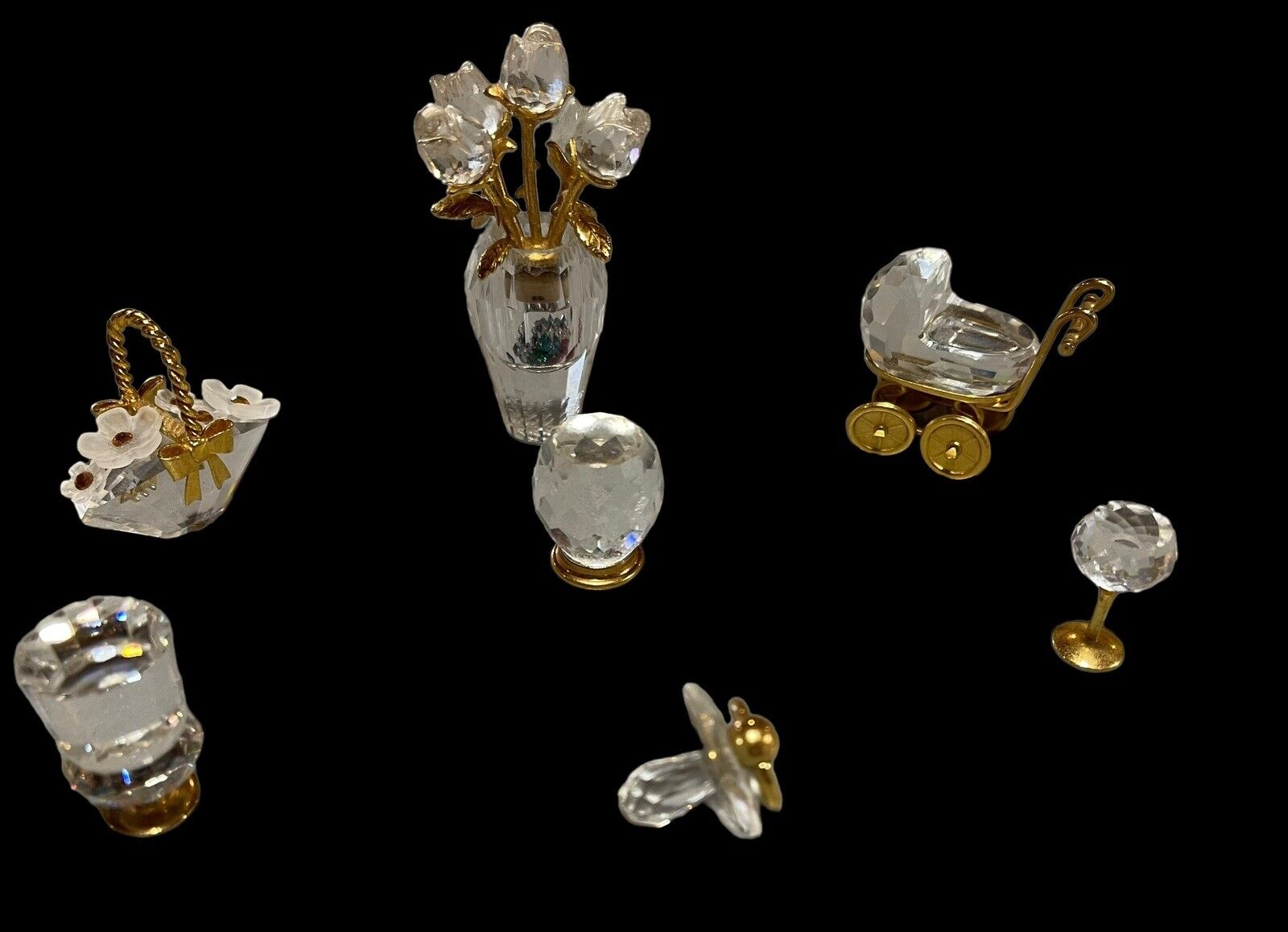 LOT of 7 Swarovski Crystal Memories Miniature Figurines