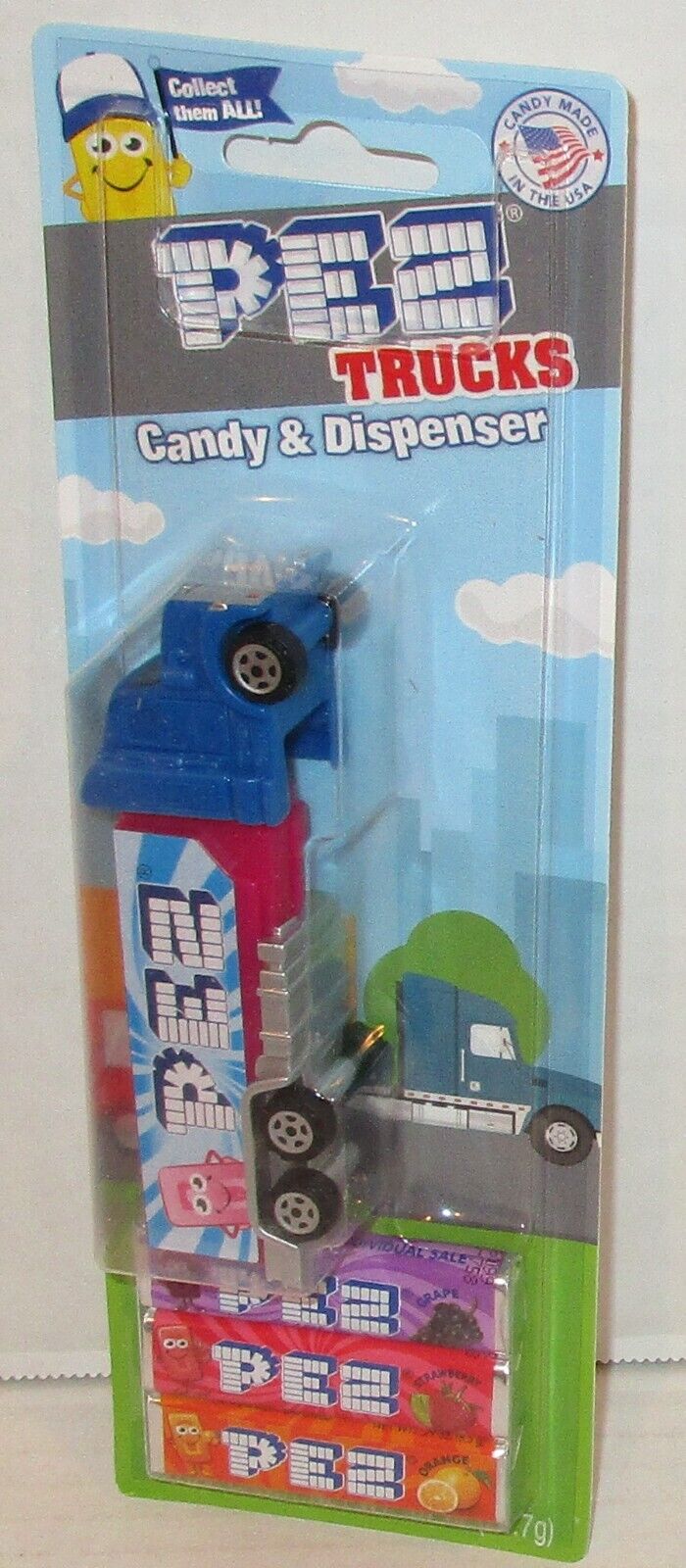 PEZ Truck RASPBERRY MASCOT/ BLUE CAB  [Released 2022]