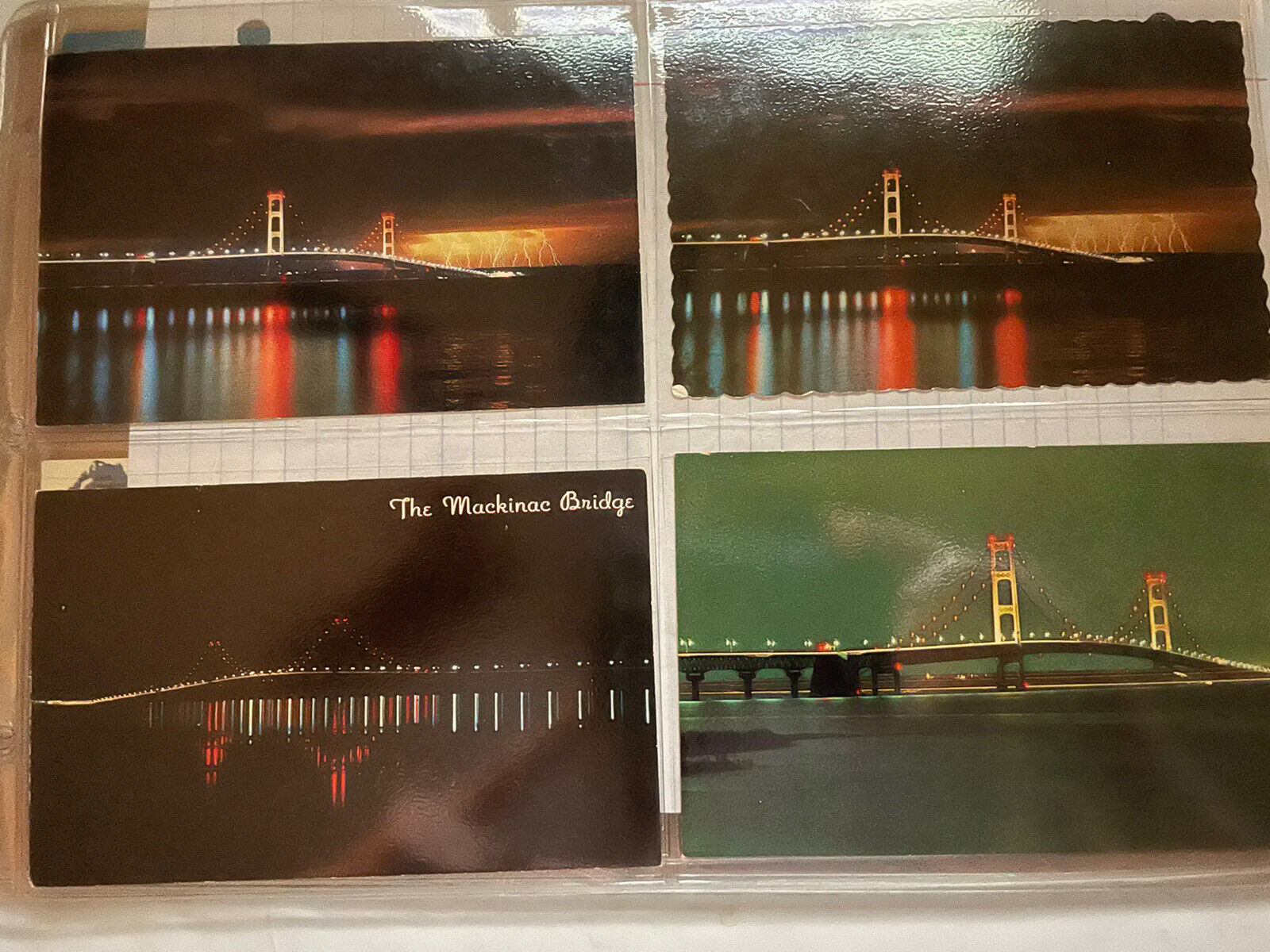 Mackinac Mackinaw Bridge Michigan 24 vintage postcard lot B