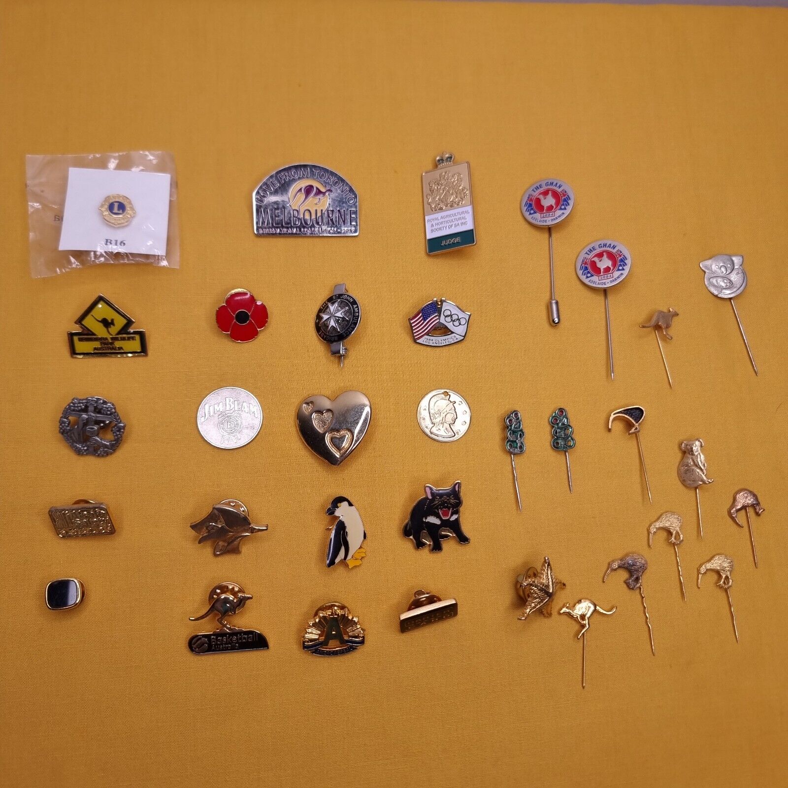 33 Vintage Rare Collectable Pins Lapels & Badges