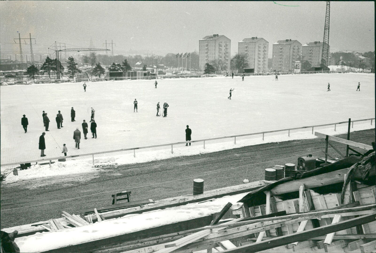 Ice skating in Johanneshov - Vintage Photograph 2312639