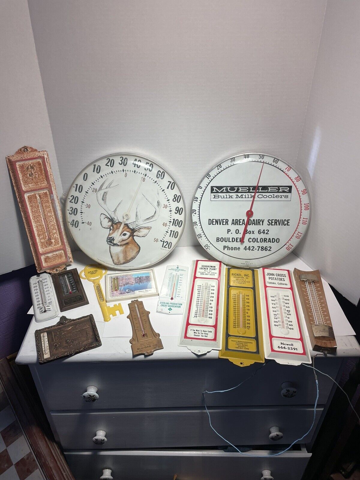 vintage advertising thermometer Lot of 14