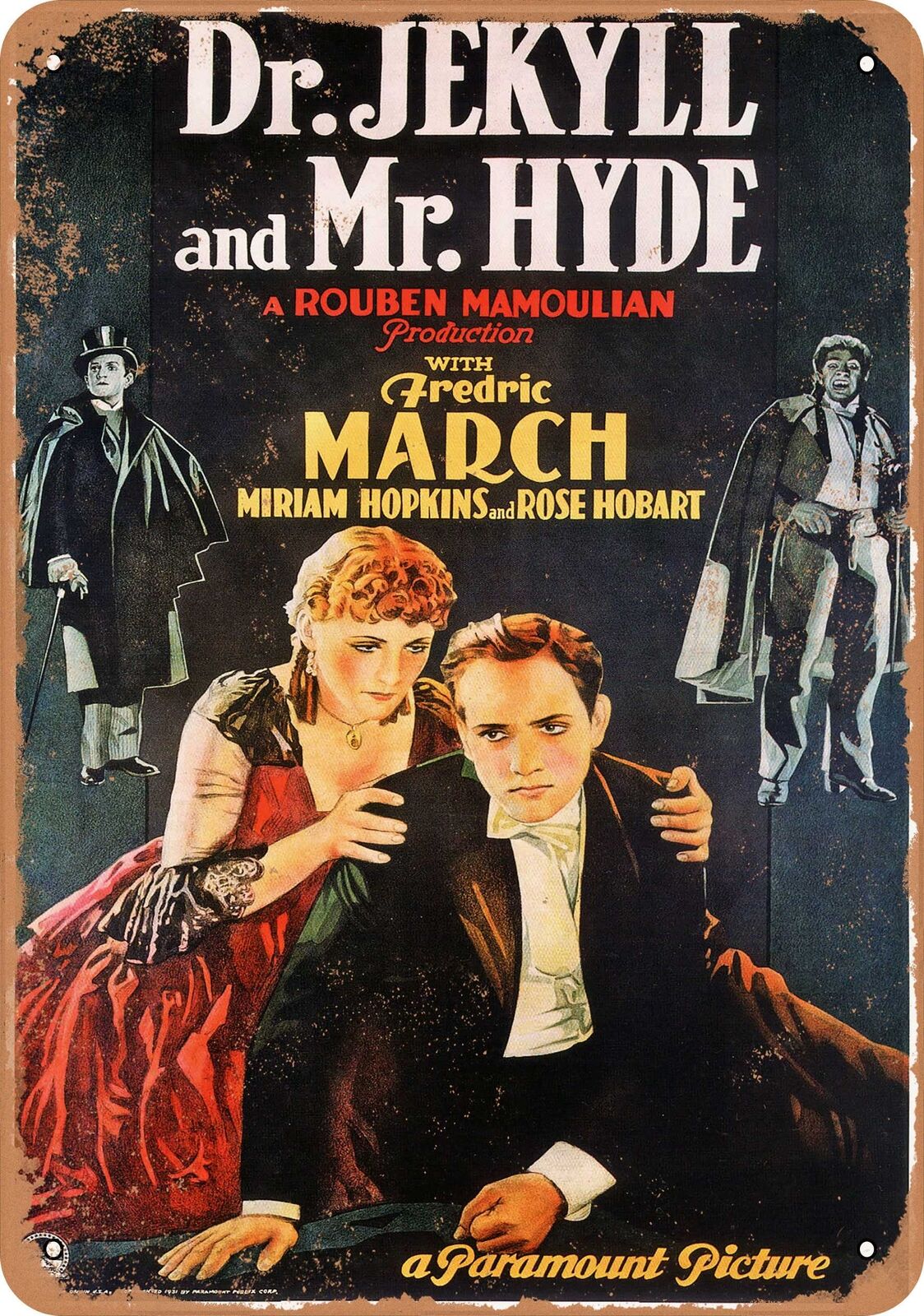 Metal Sign - Dr. Jekyll and Mr. Hyde (1931) - Vintage Look