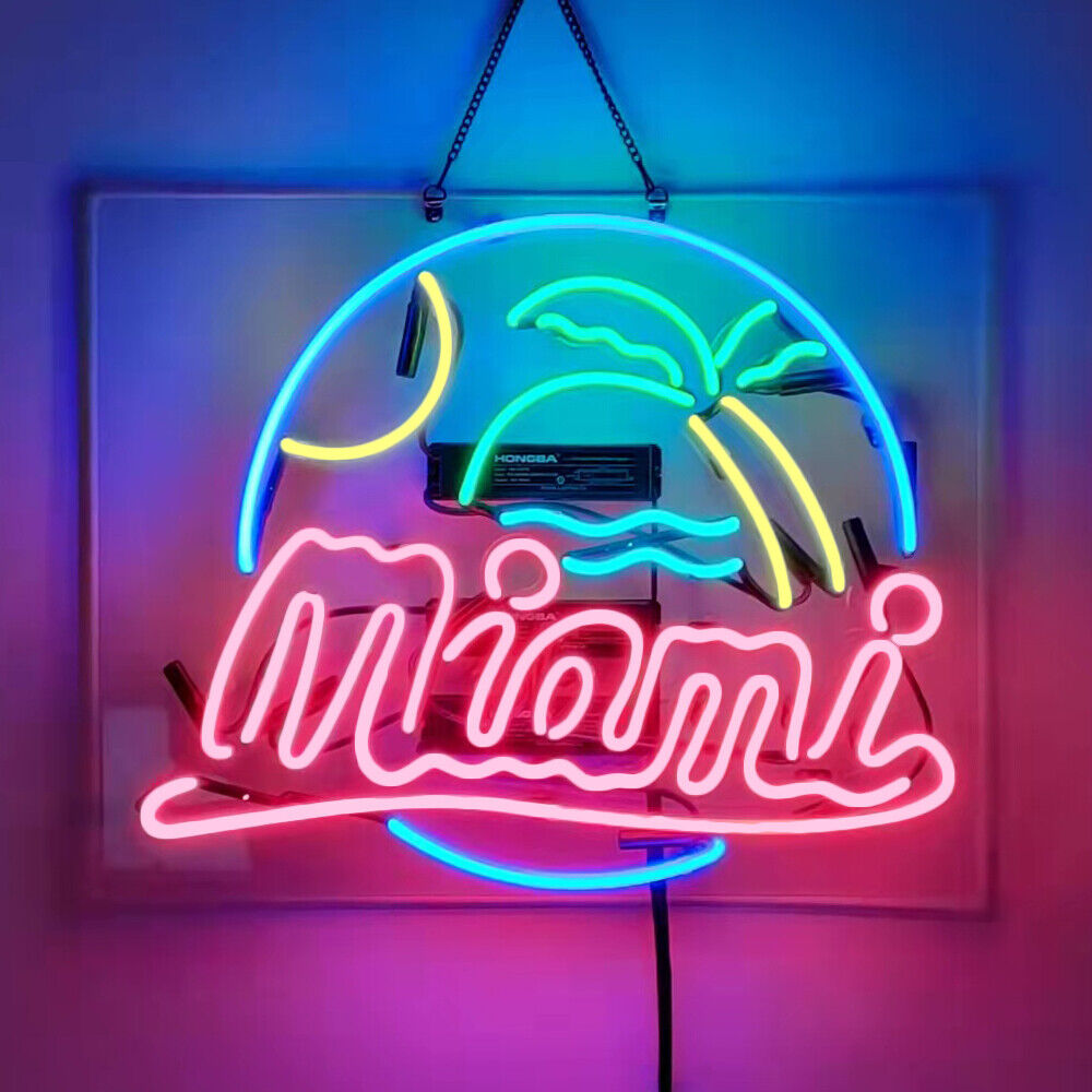 Miami Neon Bar Sign For Home Bar Pub Club Restaurant Party Home Room Wall Decor