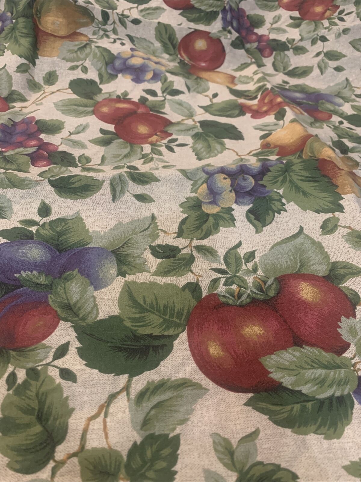 Kemp & Beatley Multicolor Fruit Print Fabric Tablecloth 57 X 98