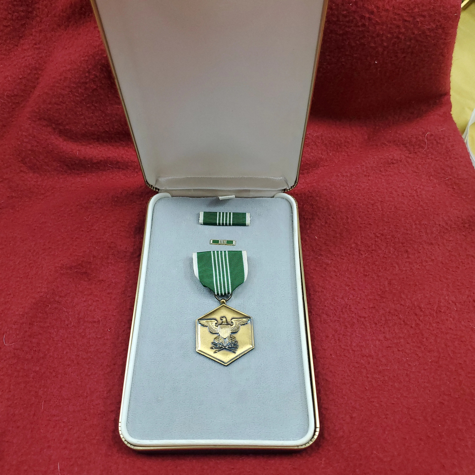 VINTAGE Engraved US Army Merit Medal with Box (07cc86)