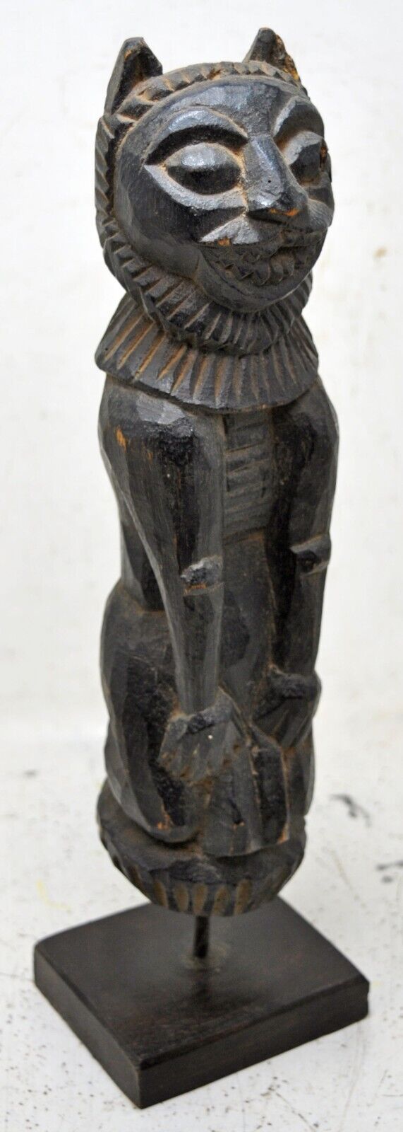 Antique Wooden Tribal Lion Figurine Original Old Very Fine Hand Carved