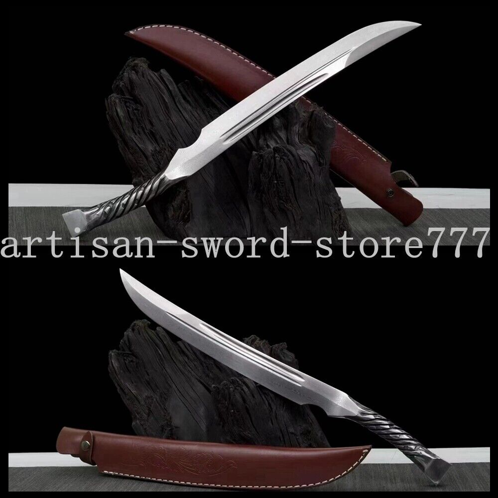 Keel waist knife Full Tang Handmade Folded Pattern Steel Japanese Samurai Sword