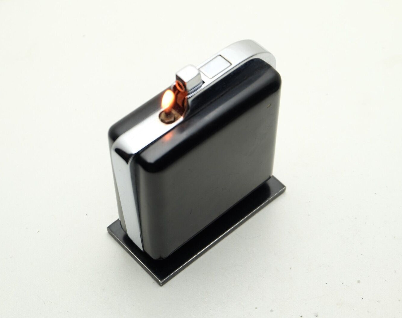 Rare Table Vintage Petrol Lighter Thorens Working Condition
