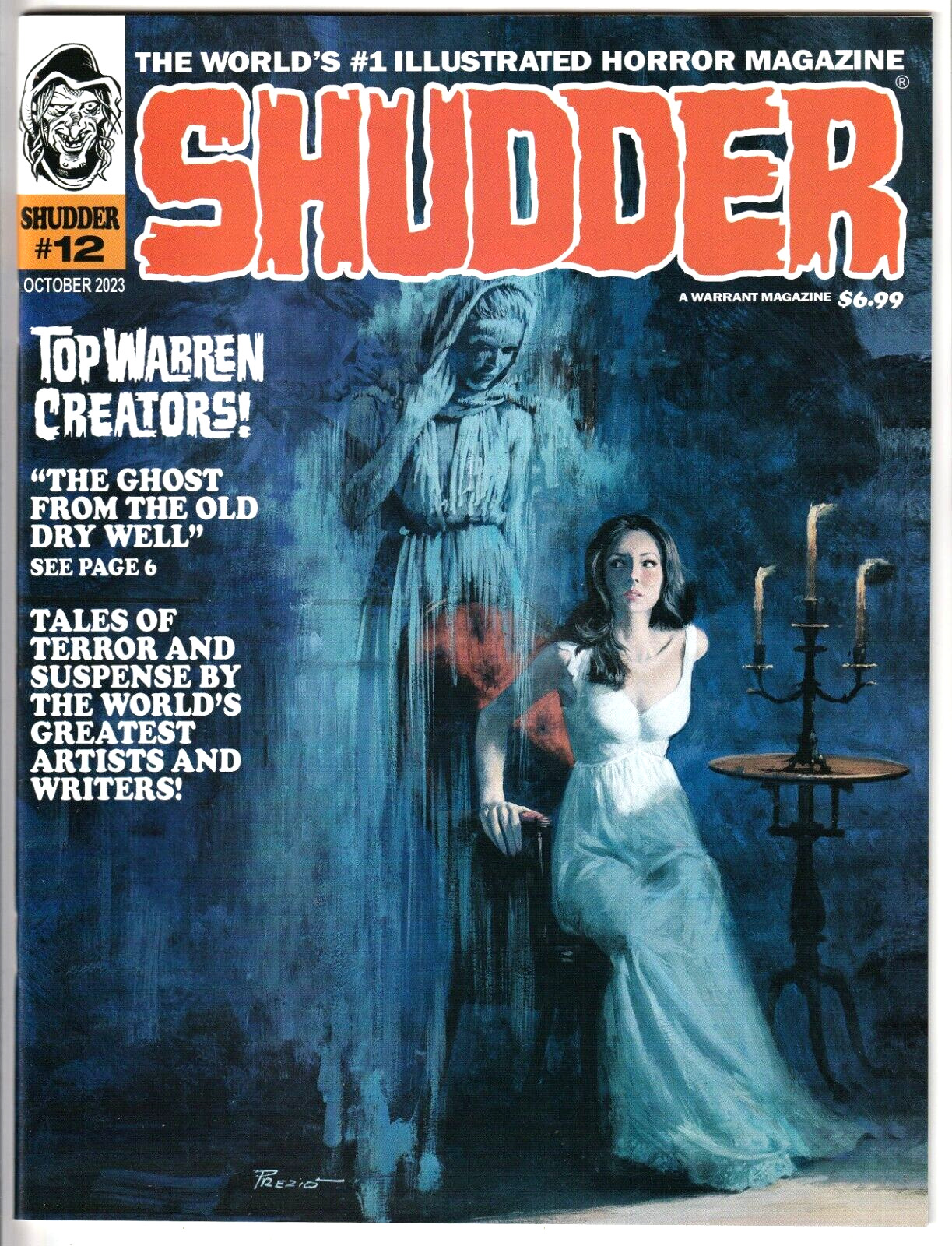 SHUDDER MAGAZINE #12 OCT 2023 NM 9.4 UNREAD WARRANT PREZIO COVER IN STOCK