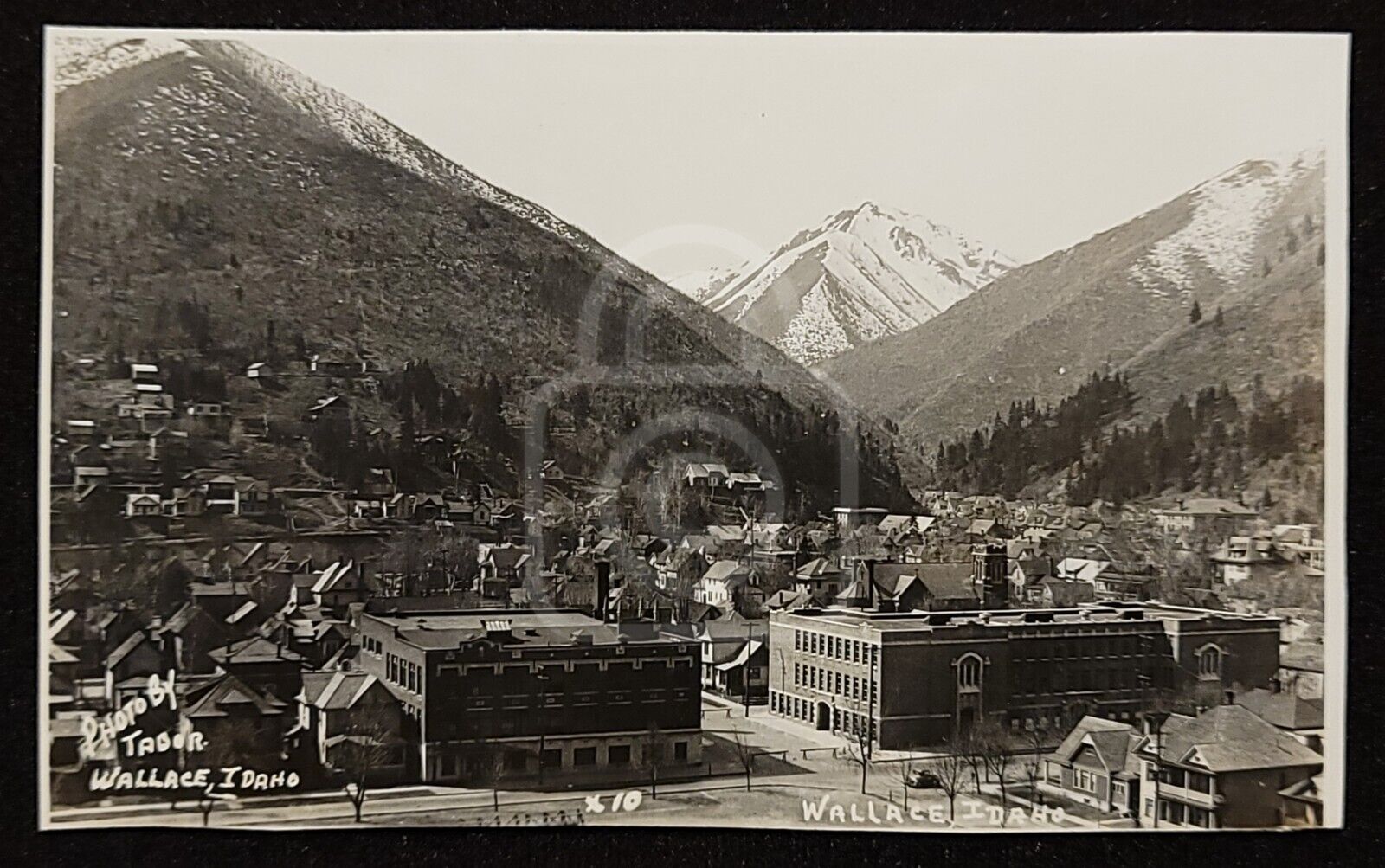 Awesome RPPC Buisness District. Wallace, Idaho. C. 1930\'s-40\'s 