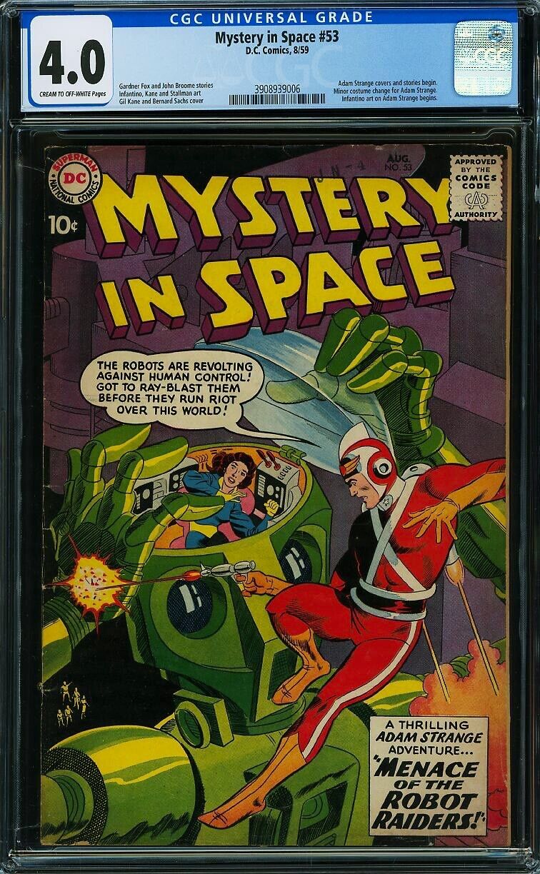 Mystery In Space #53 (CGC 4.0) Adam Strange Begins - 1959 Early Silver Age Key