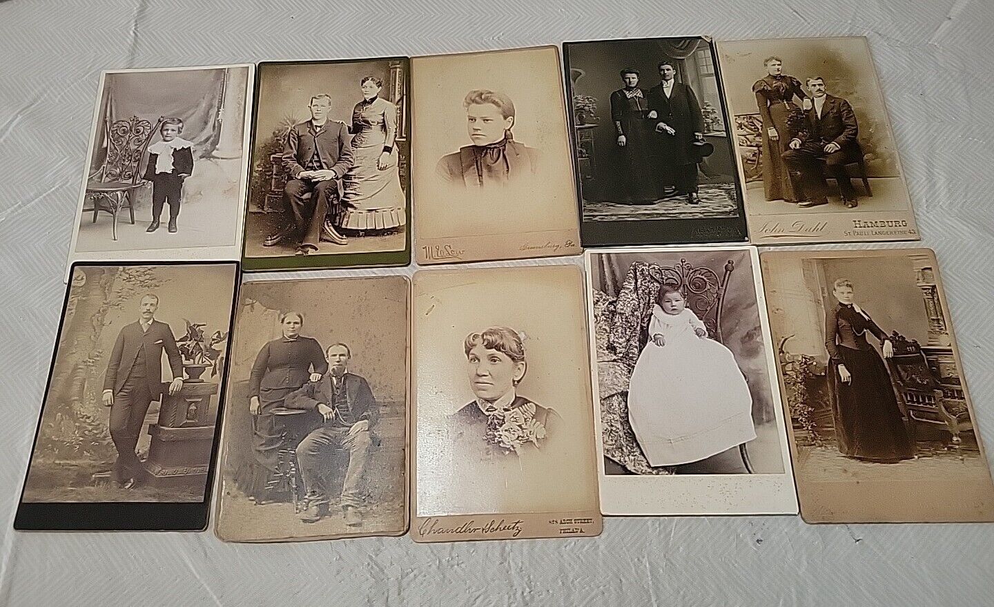 Lot Of 23 Antique Photos Cabinet Cards Late 1800s Victorian Era Women, Children