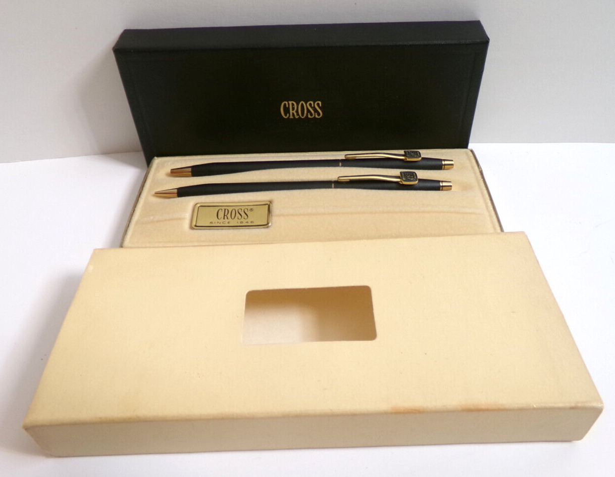 JOHN DEERE 150th~Cross Black Pen & Pencil Set Model 2501 - Vintage NEW Old Stock