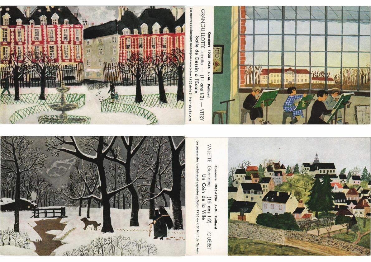 J.M. CONTEST PALLARD 1935-1938 DESIGN POSTERS 30 Vintage ART Postcards (L3964)