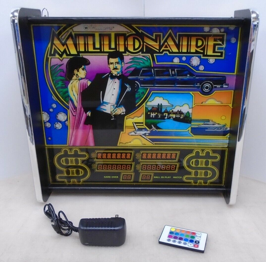 Williams Millionaire Pinball Head LED Display light box