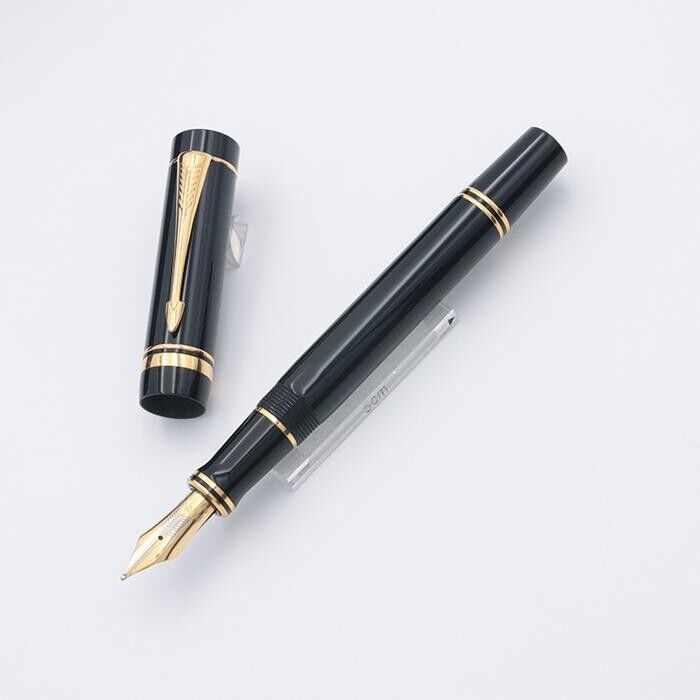 Early Model PARKER Fountain Pen Duofold Black GT International Nib M from Japan