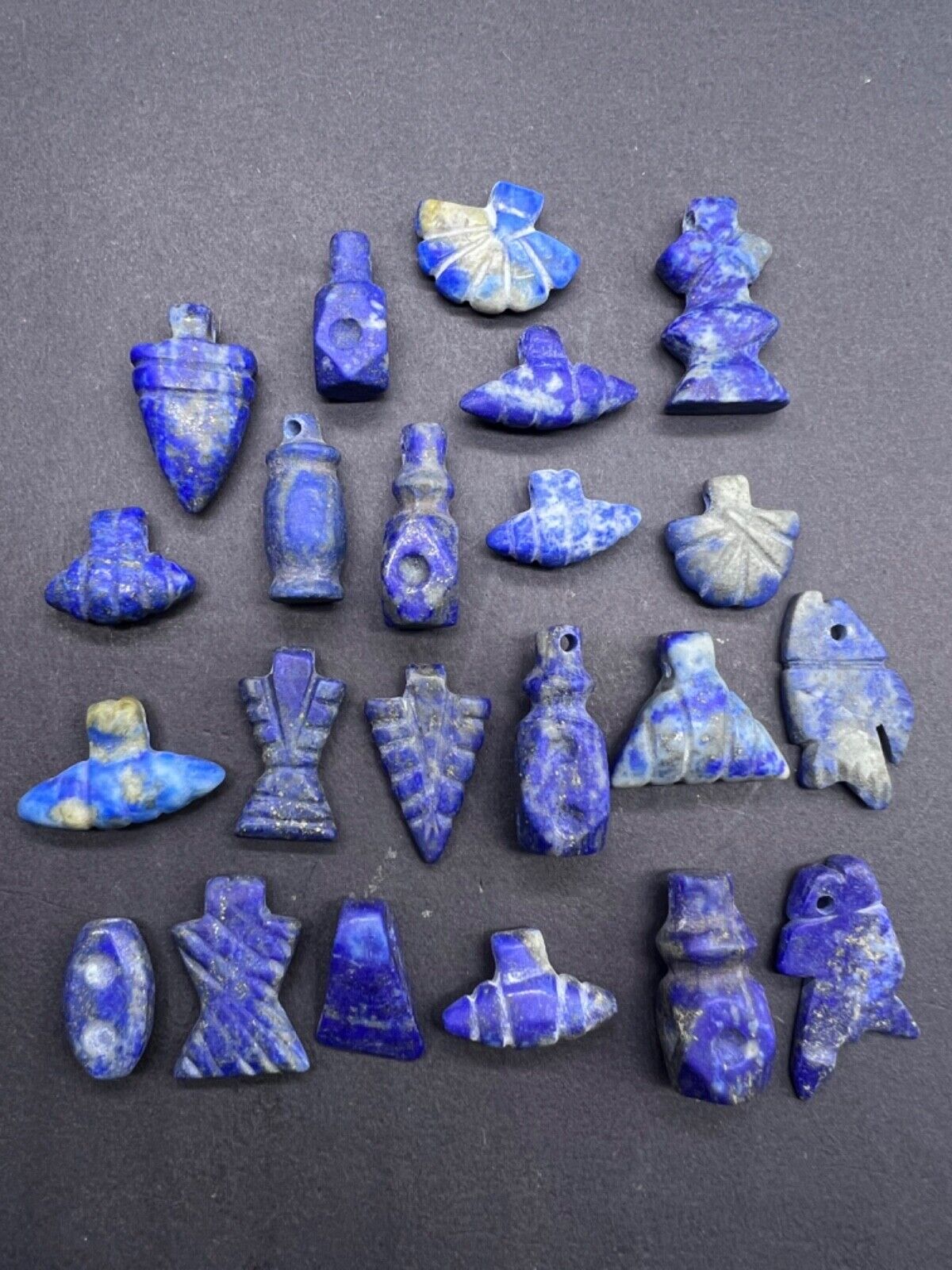 High Grade Top Lapis Lazuli’s Stone Rare Ancients Egyptian Different Amulets Bea