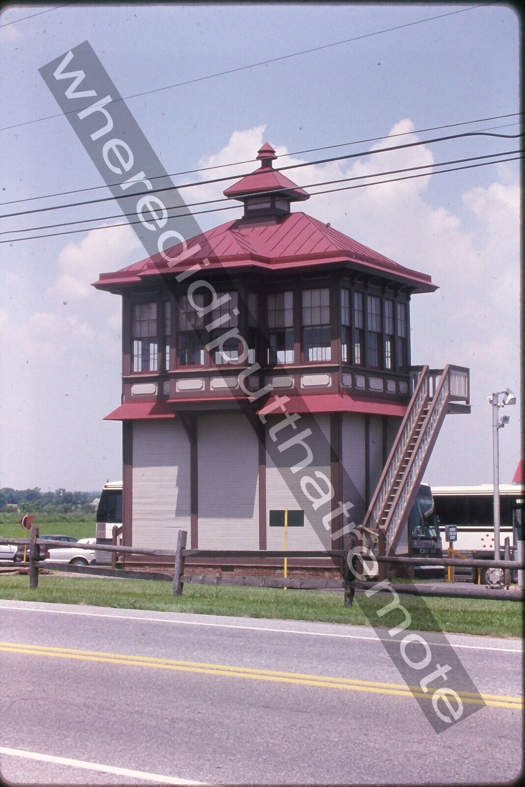 Original Slide Strasburg PENN Railroad Signal Tower 6-92
