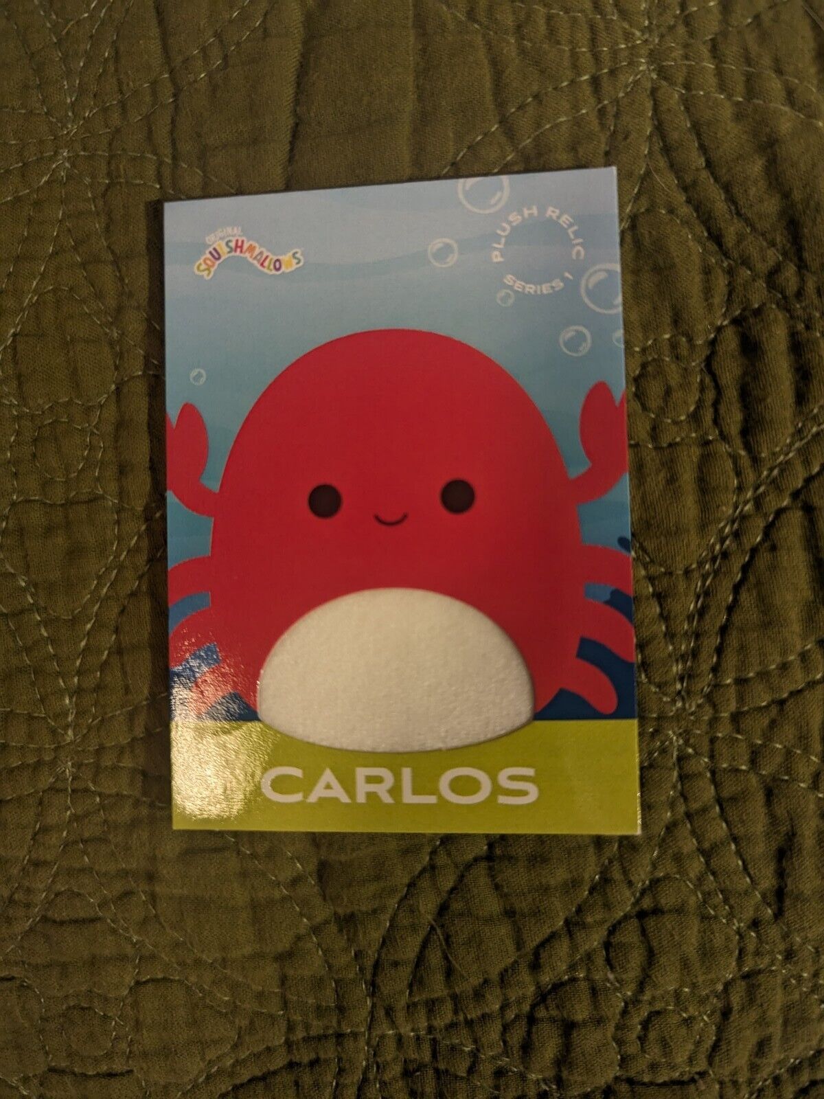 Ultra Rare CARLOS Plush Relic squishmallow card 