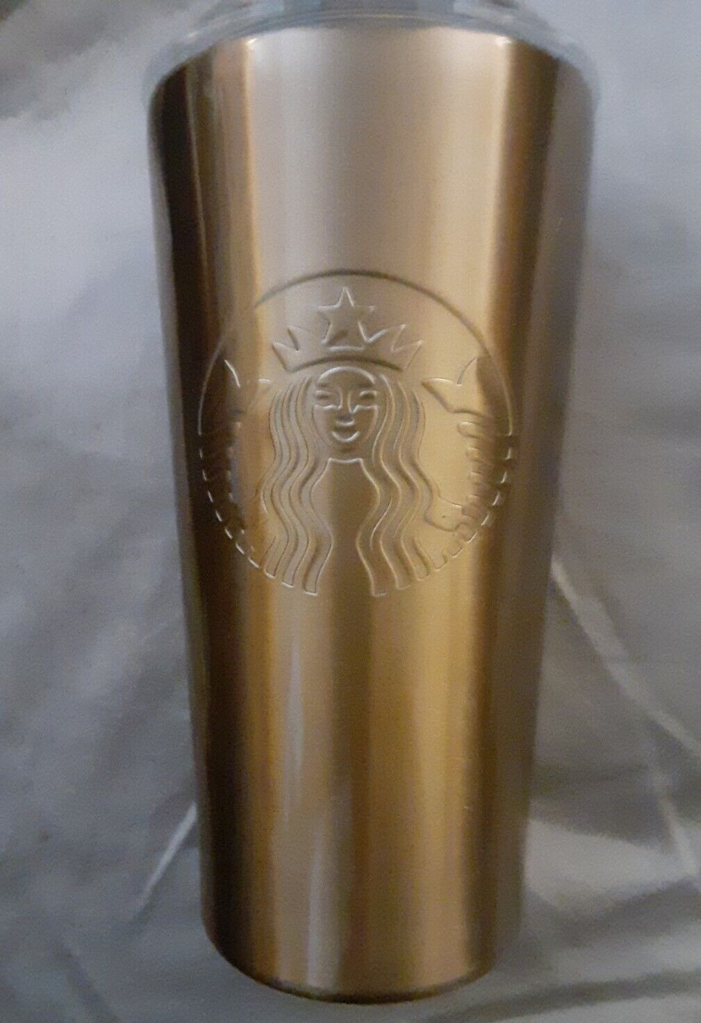 Starbucks Gold Copper Stainless Steel Cold Brew Hot Coffee Tumbler 16 Oz Grande