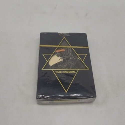 reserved for C Vivid Kingdoms Black edition gilded playing cards