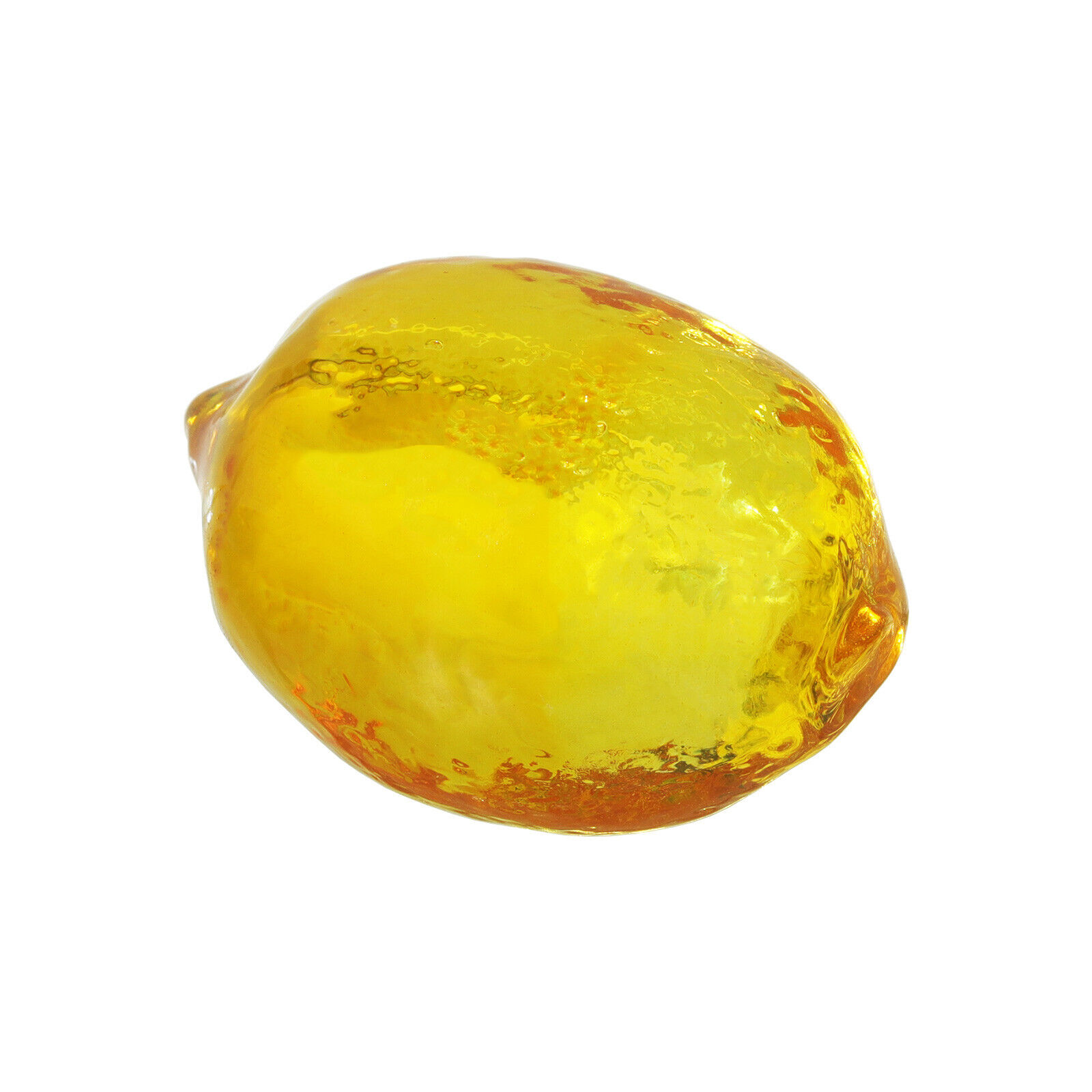 Crystal Lemon Figurine Collectible Glass Fruit Decorative Ornament Tabletop Gift