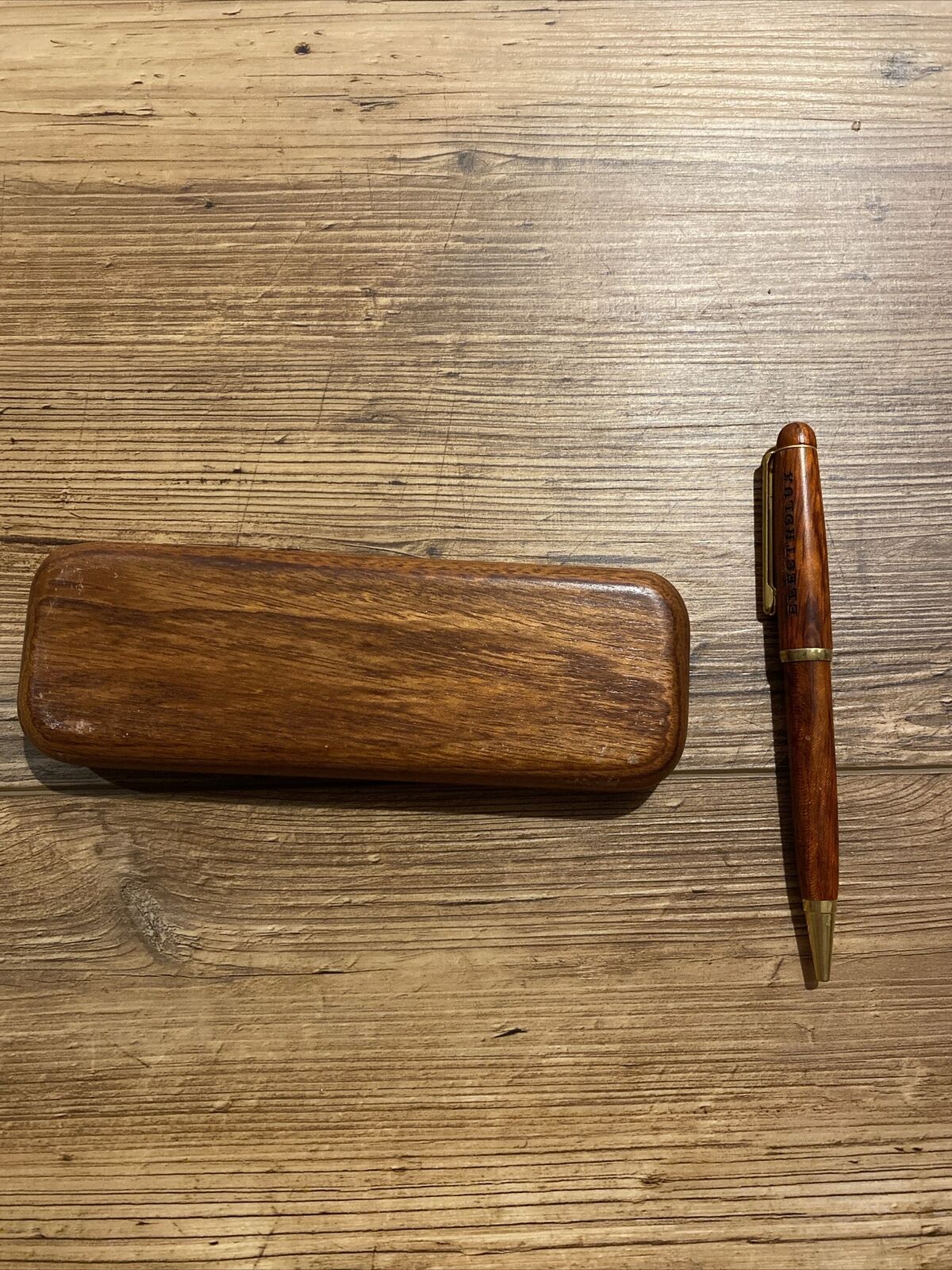 Woodmax Reddish Brown Wood Pen Pencil Box  6.5\
