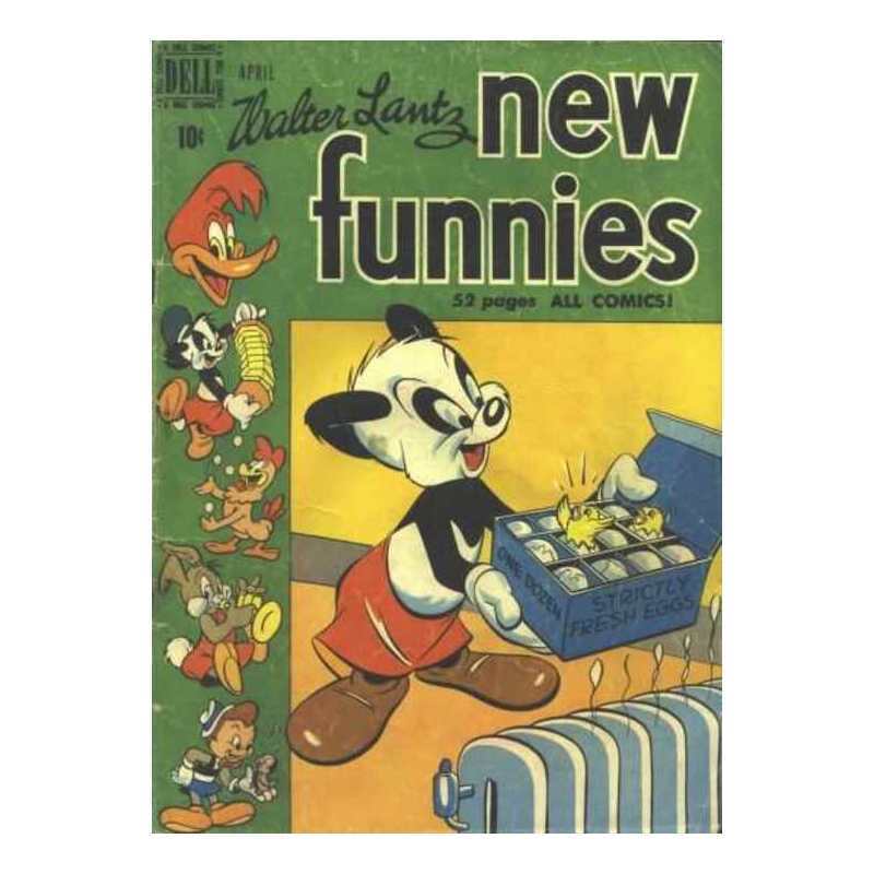 New Funnies #158 in Fine + condition. Dell comics [i~