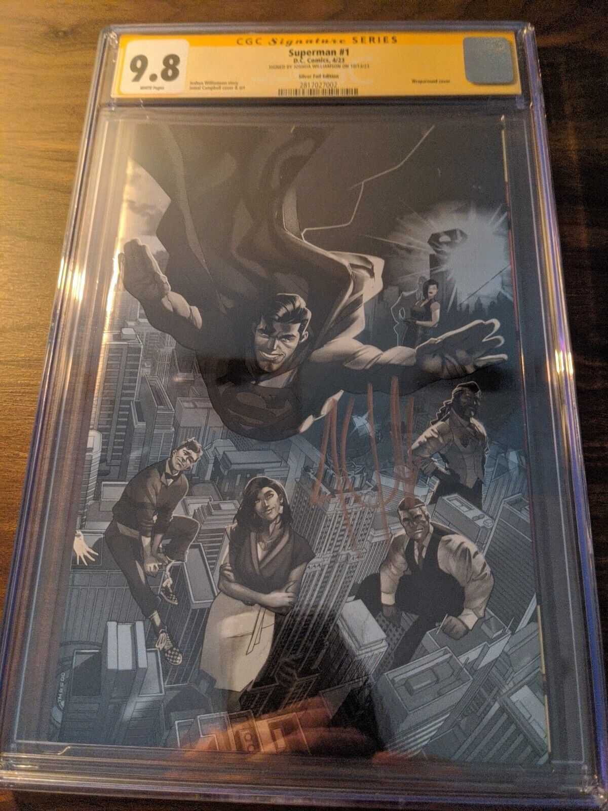 Superman #1 Silver Foil Edition Store Variant CGC 9.8 2023. Signed Williamson