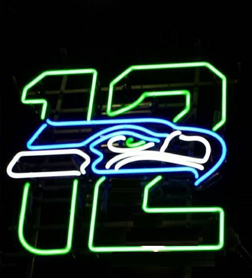 New Seattle Seahawks 12th Man Go Seahawks Fan Beer Neon Sign 24\