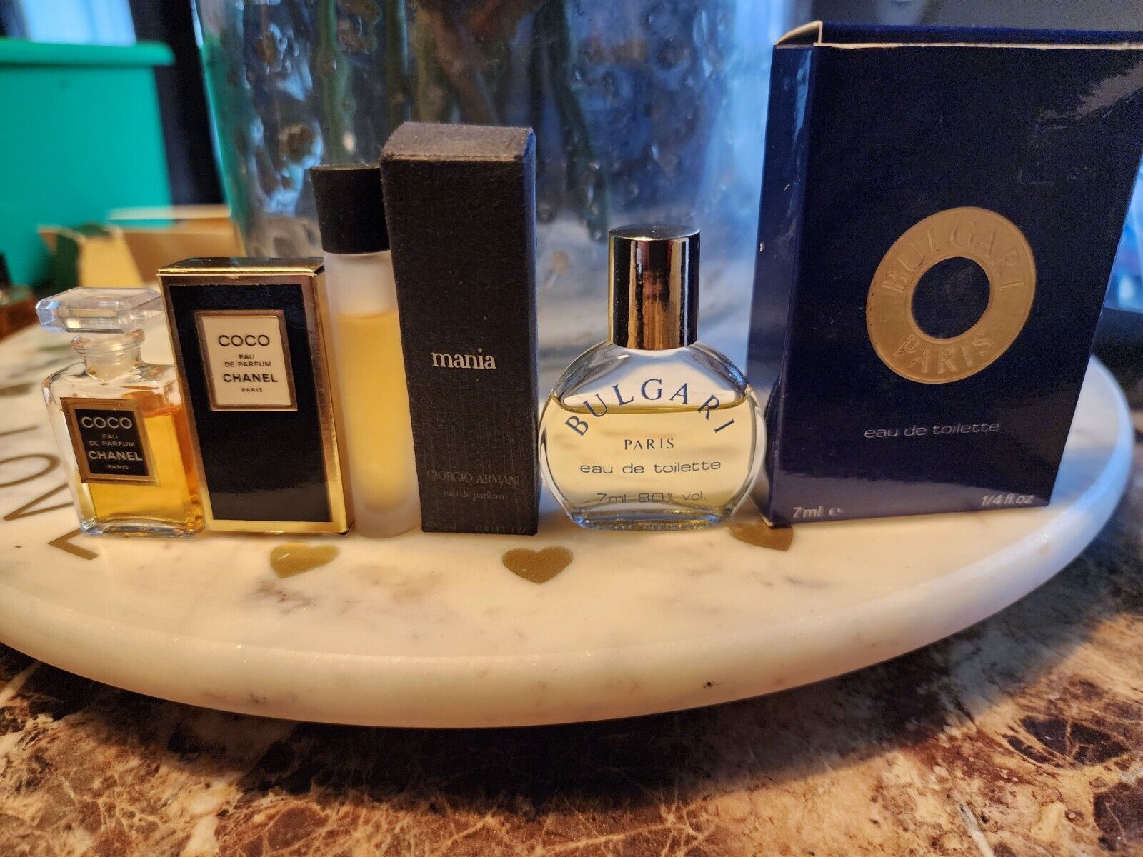 Designer Perfume Mini Lot: Chanel, Armani, Bulgari 