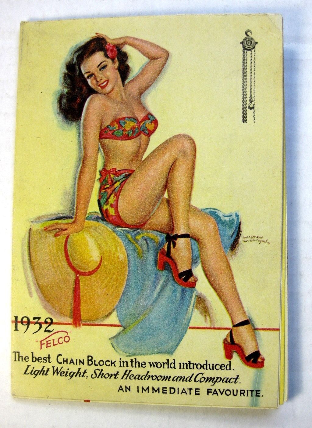 Rare 1949 British Pinup Girl Picture Progressive Card w/ 5 Sexy Images
