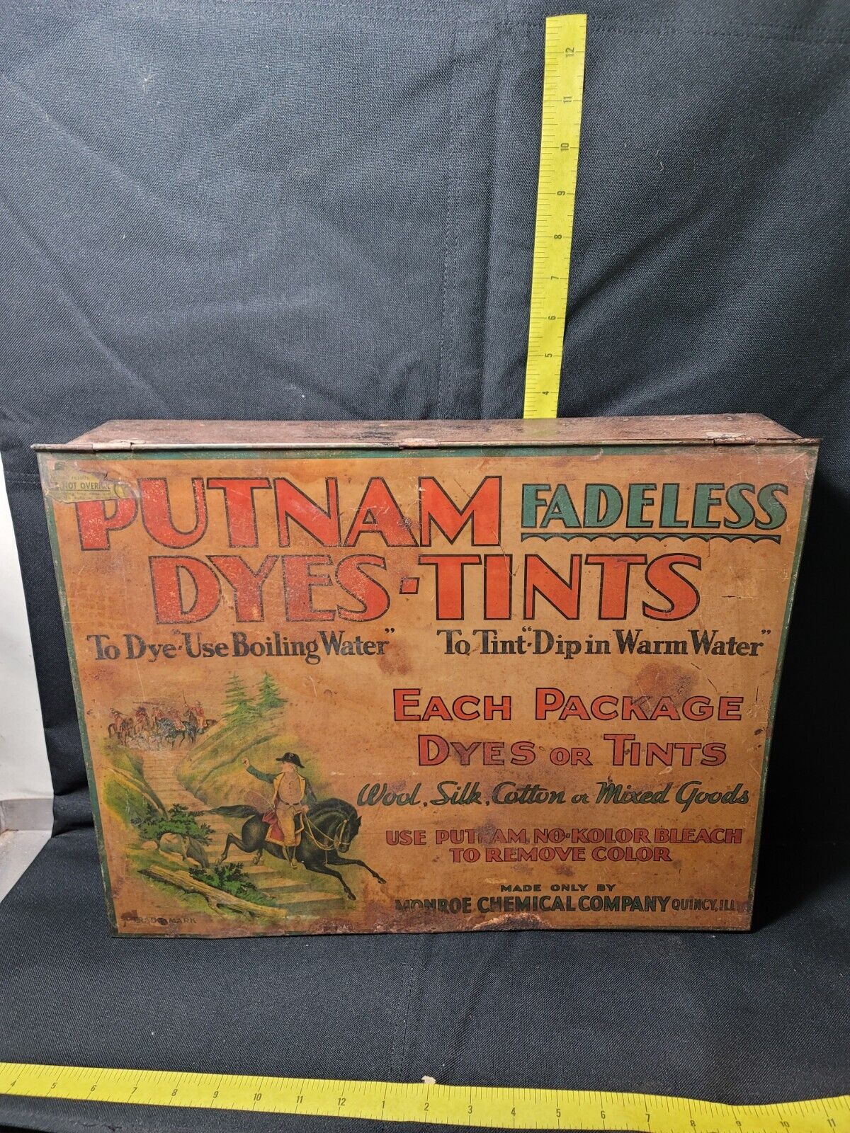 Antique Putnam Dyes Fadeless Tint Advertising Counter Box Retail Display