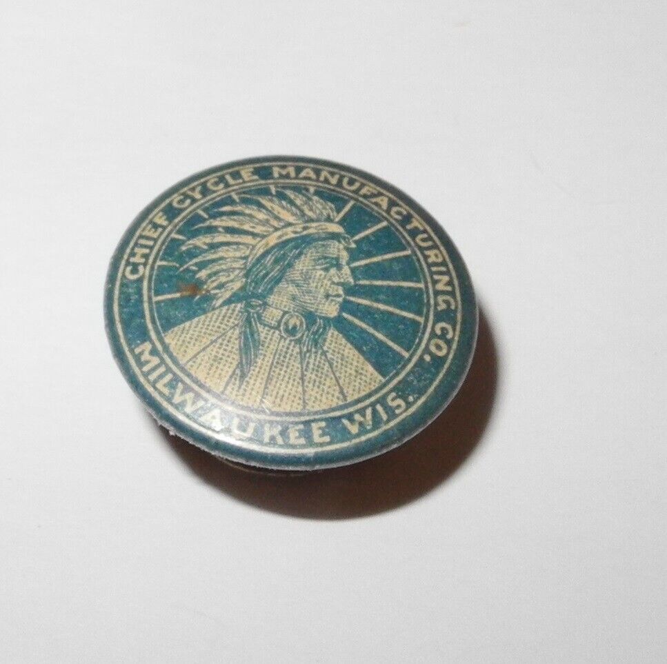 Vintage 1890's Chief Cycle Milwaukee WI Bicycle Cycle Advertising Lapel Stud Pin