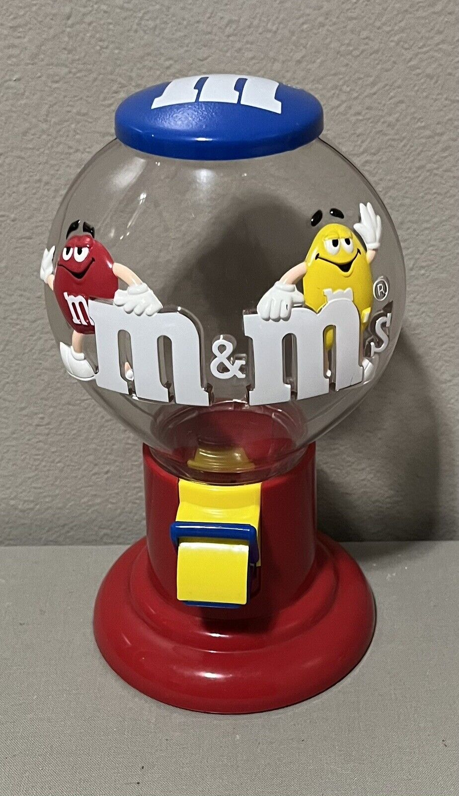 M&M Vintage Candy Dispenser Bubble Gum Gumball Machine Style Collectible 1990s