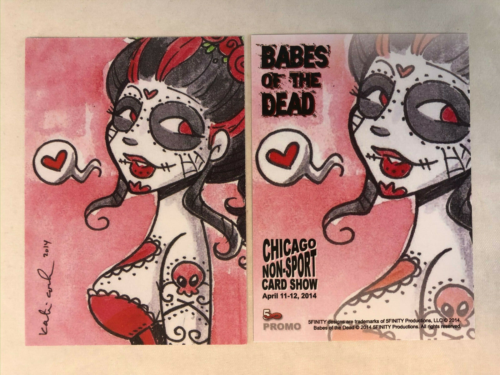 CHEAP PROMO CARD: BABES OF THE DEAD 5finity Chicago Show 2014 Katie Cook