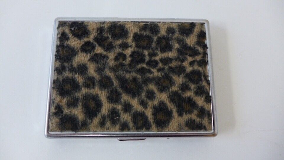 Vintage Faux Fur Leopard Cigarette Case