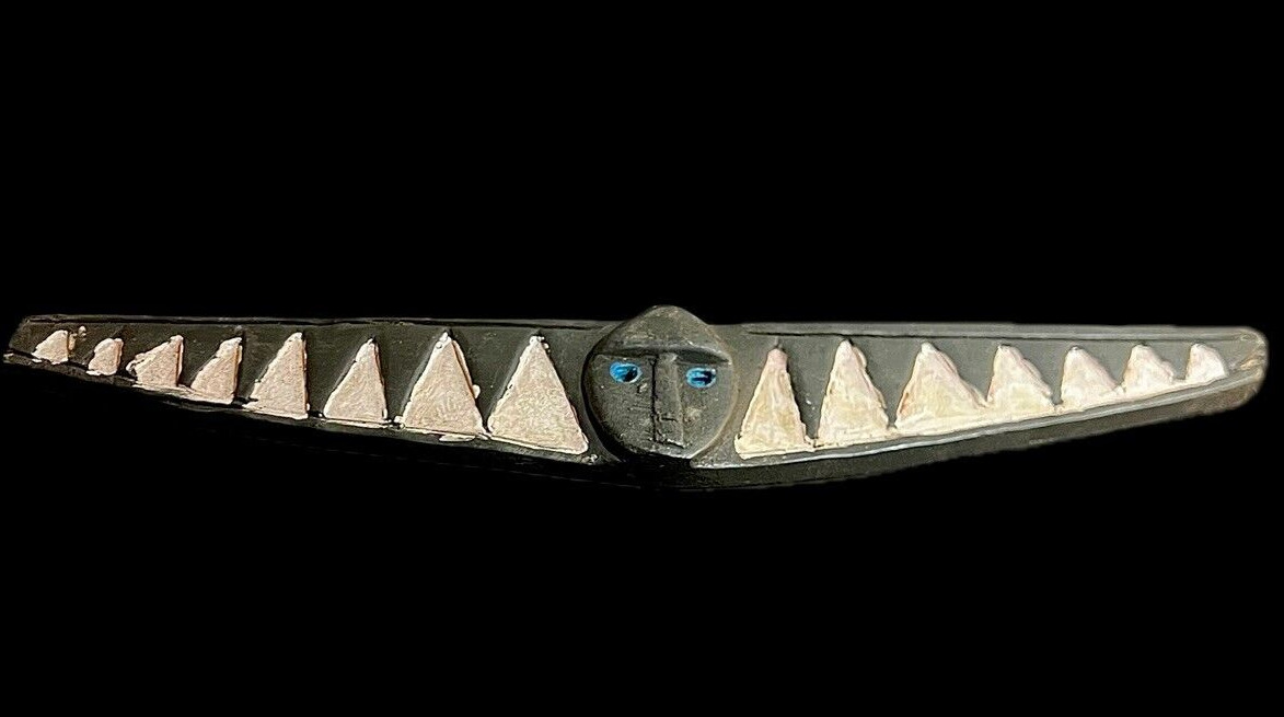 African Tribal Face Hand Carved OLD African Wall Decor Plank Mask--9924