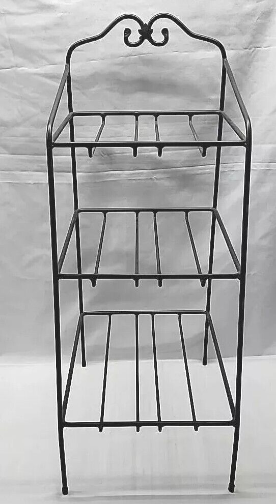 Longaberger Wrought Iron 3-tier Bin Basket Stand Rack 34
