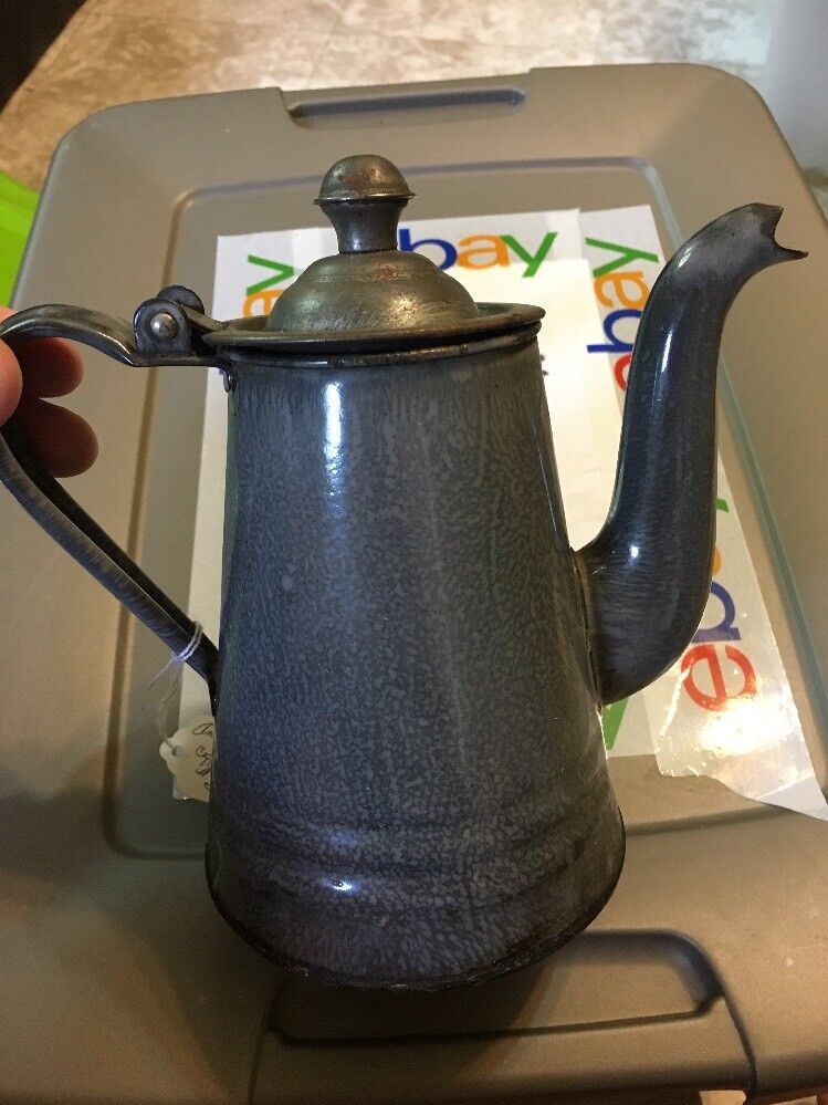 Antique Gray Coffee Pot 