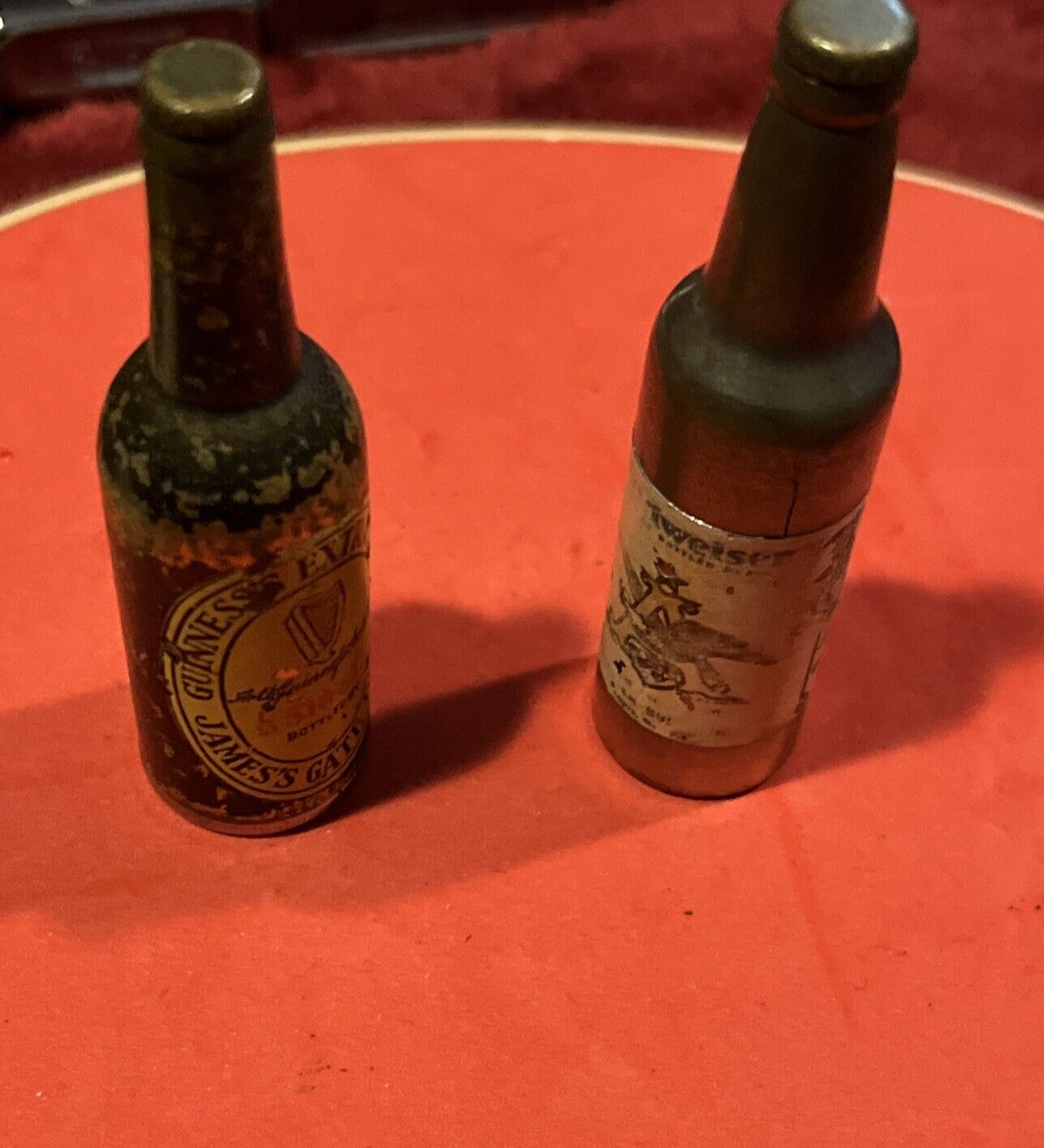 Vintage Budweiser And Guinness Bottle Lighters