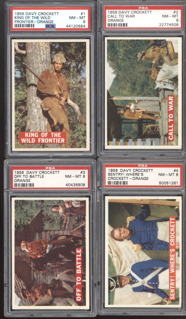 1956 Topps Davy Crockett Orange Complete 80 Card Set (79) PSA 8's  &  (1) PSA7